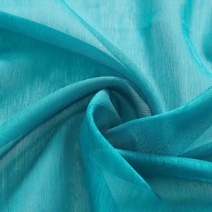 2-Piece Aqua Blue (Teal) Semi-Sheer Voile <b>Window</b> Curtain Grommet <b>Panels</b> 54\" W X 84\" L for Bedroom and Living Room - Product Image 1