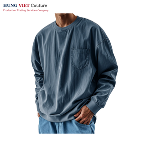 T-shirt d'extérieur Gorpcore à manches longues oversize unisexe vert olive - Product Image 3