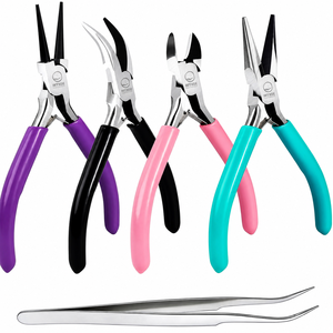 4Pcs Stainless Steel Jewelry Making <b>Pliers</b> <b>Set</b> Needle Nose Round Nose Wire Cutter Precision Tools for Beading Repair Craft Use - Product Image 1