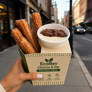 Emballage de boulangerie personnalisé, pliable, biodégradable et respectueux de l'environnement pour les churros et les frites, en boîte en papier - Product Image 3