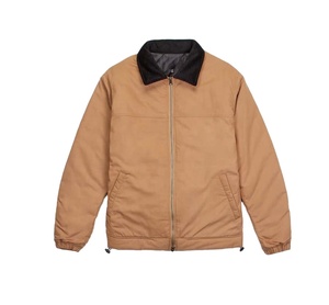 Veste zippée unie en coton épais personnalisable pour le travail, style streetwear décontracté, vente en gros - Product Image 1