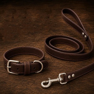 Genuine Leather <b>Braided</b> Dogs pet Collars crafted for comfort safety and premium pet fashion in wholesale price - Product Image 6