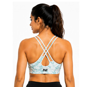 OEM seamless sports bra Scoop neck racerback Zip front medium support Breathable fitness workout wear Nofyan Ind 2026 - Product Image 1