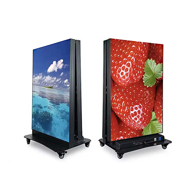Outdoor Movable Digital Led Poster Totem Led Display Wholesale Led Standing Foldable Led Poster Display with Video Processor