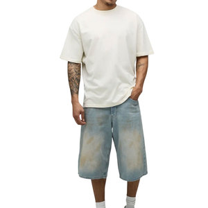 T-shirt épais pour homme en coton 100% uni à manches courtes, coupe oversize, 305 GSM, personnalisable avec logo, vêtements de sport, fabrication ODM - Product Image 5