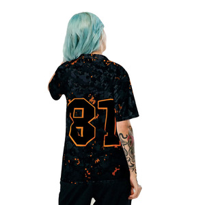 Maillot de football américain personnalisé en maille camouflage numérique unisexe respirant col en V tenue d'équipe uniforme sportif personnalisé haut de sport Y2K - Product Image 2