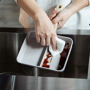 Sartén Antiadherente de Aluminio Copan para Cocción Simultánea, 28 cm de Diámetro, Compatible con Cocina de Inducción, Cuadrada, Doble Sección, con Mango de Madera - Product Image 4