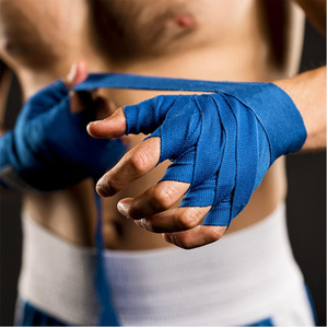 Bandages de boxe extensibles en coton élastique pour la boxe, le MMA, le Muay Thai, le kickboxing, l'entraînement en salle de sport - Product Image 1