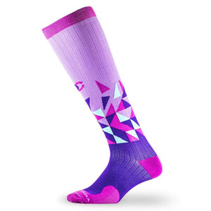 Econex Sports Knee <b>Socks</b> for Running Geometric Pattern White Black Knitted Breathable Non-Slip Spandex/Nylon/Cotton Winter Use - Product Image 3