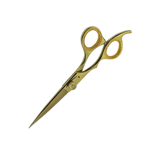 Ciseaux de Salon Professionnels en Métal Doré Brillant à Lame Affûtée avec Vis Réglable – Vente en Gros Fabricant - Product Image 4