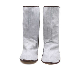Protège-chaussures de soudage résistants au feu, protections de bottes en cuir croûte de vachette, robustes pour la lutte contre les incendies, la construction et les soudeurs - Product Image 2