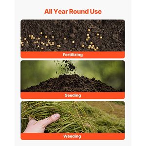 Spargitore a Spinta con Controllo del Flusso Regolabile, Capacità 15 libbre, Pneumatici All-Terrain da 10 pollici, Larghezza di Spargimento 9,8 piedi - Product Image 6