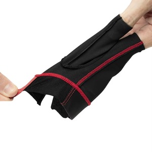 Gants de billard à demi-doigts avec sangle de poignet réglable pour la pratique du billard et du snooker, unisexe, sport - Product Image 1