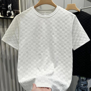 Unisex Black Short Sleeve Others Neck <b>T</b>-<b>Shirt</b> Custom Front Embossed Letter Pattern Quick Dry Breathable Polyester Summer Regular - Product Image 4