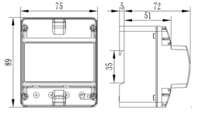 Compteur d'énergie intelligent monophasé 4P sur rail DIN RS485 kWh - Product Image 3