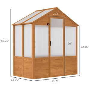 Serra in Policarbonato 6FT X 4FT X 7FT, Kit Serra per Hobby con Porta Bloccabile, Resistente al Vento Livello 5, Materiale in Vetro PE - Product Image 3
