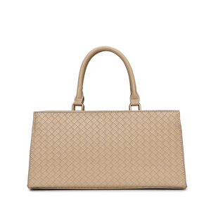 Bolso Tote Elegante Personalizado al por Mayor para Mujer, de Negocios y Viaje, con Diseño de Cuadrícula de Diamantes, de Cuero PU Tejido, con Cremallera, Gran Capacidad, para Hombro y Cruzado - Product Image 3