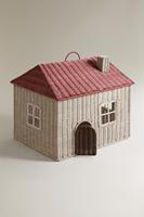 Panier de rangement en rotin naturel tressé fait main en forme de maison, organisateur décoratif pour chambre d'enfant, panier de décoration pour la maison, OEM ODM