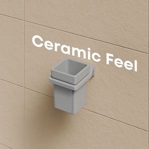 Support mural double en verre carré pour brosses à dents avec deux gobelets, organiseur de salle de bain pour couples - Product Image 3