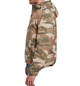 Chaqueta Anorak Cortavientos de Camuflaje Personalizada por Sublimación al por Mayor, Chaqueta con Capucha Ligera de Último Diseño para Hombre - Product Image 5