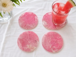 High Quality Eco-Friendly Stocked Modern Resin Oval <b>Mats</b>/Pads <b>Table</b> Decoration Accessories <b>Green</b> Gold Leaf Design 400mm Diameter - Product Image 6