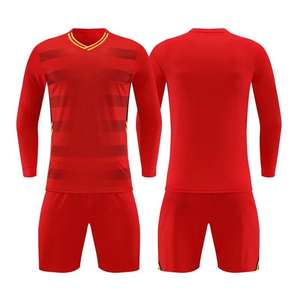 Camiseta de Fútbol Personalizada, Conjunto de Uniforme de Fútbol de Secado Rápido, Ropa Deportiva de Poliéster, Camiseta de Fútbol para Hombre con Número Impreso Disponible - Product Image 3