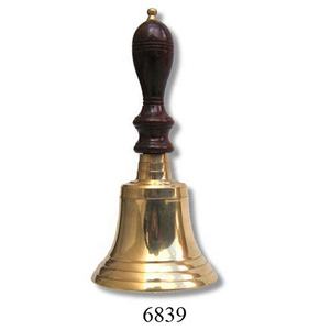 Fabricante y exportador indio de campana de mano decorativa de latón con campana de mango de madera para el hogar y productos de regalos de decoración - Product Image 4