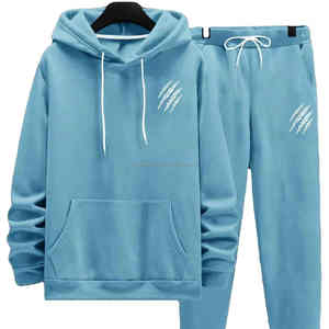 OEM 2025 Nuevo estilo de los hombres Impreso Scratch Style Hoodies con personalización completa Sudadera con capucha y pantalones Conjunto de chándales de 2 piezas para hombres - Product Image 1