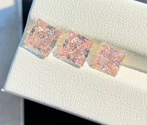 Diamantes cultivados en laboratorio de color rosa claro, en forma de pera, ovalados, radiantes, corte princesa, formas elegantes, diamantes sueltos para engaste en joyería, oro de 14k, regalo. - Product Image 2