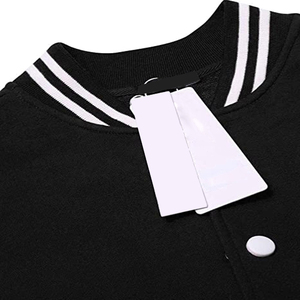 แจ็คเก็ตวาร์ซิตี้ขนสัตว์แท้ 100% แบบสั่งทำขายส่งปี 2023 สำหรับทุกเพศ คอตั้ง ความยาวปกติ  ลายการ์ตูนปะติดปะต่อสำหรับฤดูหนาว - Product Image 4