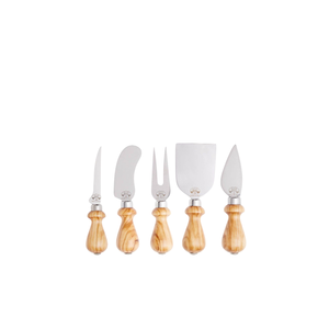 Juego de 3 cuchillos para queso con mango de mármol, elegantes herramientas de acero inoxidable para servir charcutería, para queso blando y duro, utensilios de cocina - Product Image 4