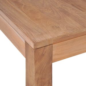 Table basse en bois de teck massif durable 23,6x23,6 pouces, beauté naturelle - Product Image 5