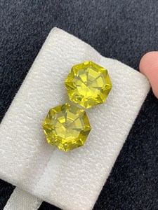 พลอยเลมอนควอตซ์ธรรมชาติทรงหกเหลี่ยมสีเหลือง คริสตัลเม็ดเดี่ยวสำหรับทำเครื่องประดับ แหวน จี้ สร้อยคอ ของขวัญ - Product Image 4