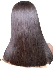 ผมต่อแบบเรมี่จากผู้บริจาคคนเดียว เกรดเวอร์จิ้น หนังกำพร้าผมเรียงตัวสวยงาม  พร้อมแผ่นปิดผมแบบใส HD  ถอนขนแล้ว  ผลิตจากเวียดนาม  แบบตรงธรรมชาติ  ติดด้วยเครื่อง  แบบสองชั้น - Product Image 1