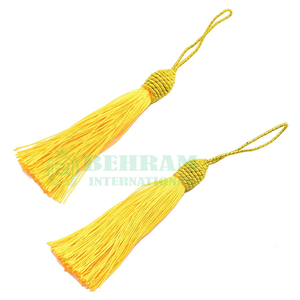 Top Quality Handmade Gold <b>Wire</b> Tassel Fringe Decorative Bullion Tassel for Church Vestments with Gold Trim Wholesale for Curtain - Product Image 2