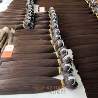 Extensiones de cabello humano vietnamita negro Natural Super doble grosor de la cola dibujada Cabello de trama recta de hueso sin procesar crudo