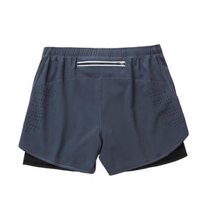 Oem High Quality Quick Dry Double <b>Layer</b> Men's Running Shorts With Pocket Breathable Summer Sports Short Orange Trim Shorts Men's - Product Image 4