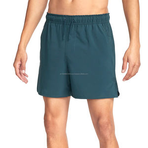 <b>Mens</b> teal running <b>shorts</b> <b>with</b> side slit <b>zipper</b> <b>pocket</b> breathable quick dry lightweight gym training workout wear - Product Image 1