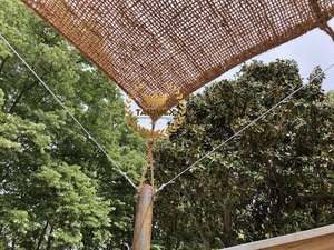 100% fibra de coco Natural Coir parasol vela muchos tamaños 2x2m a 6x6m buena protección solar cafés artísticos resorts playas jardín - Product Image 6