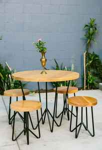 Table de salle à manger de restaurant rapide, style corne d'animal, moderne, commerciale, ronde, élégante, faite à la main - Product Image 3