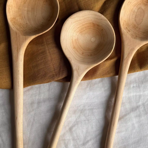 natural Wooden Spoon Cutlery Set Handmade Eco-Friendly Ergonomic Modern Customizable Food-Safe Dining Utensils - Product Image 1