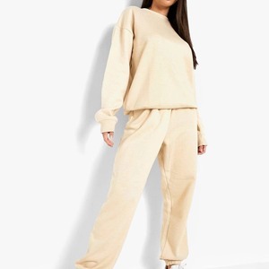 2026 OEM Custom Logo Autumn Winter Solid Color <b>Pants</b> Hooded Sweat Women Adult <b>Dance</b> Drawstring Hoodies <b>Pants</b> Sets - Product Image 3