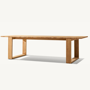 Table rectangulaire en teck de bonne qualité, au style moderne et épuré, idéale pour les restaurants, durable. - Product Image 2