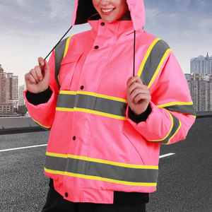 เสื้อแจ็คเก็ตทำงานสะท้อนแสงสำหรับผู้ชาย Econex Sports ผลิตจากโพลีเอสเตอร์ ได้รับการรับรองมาตรฐานความปลอดภัย CE/EU พร้อมแถบสะท้อนแสง ซิปด้านหน้า - Product Image 5