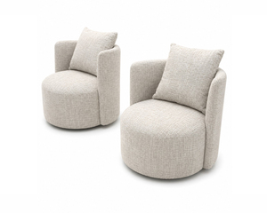 Fauteuil de salon moderne Omerta |   Fauteuil pivotant au design rond |   Fauteuils design, excellents pour le design - Product Image 4
