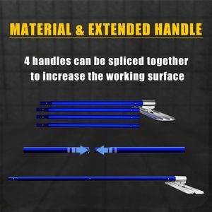 48 by 8 Magnesium Aluminum Alloy Bull Float Concrete Tools with 4 Combinable Handles Plaster Trowels for Concrete Construction - Product Image 2