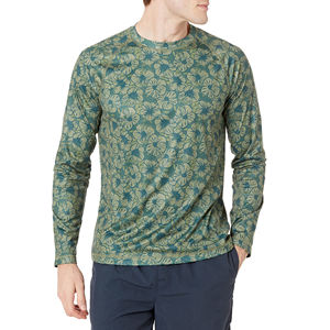 Camiseta de sublimación de manga larga para hombre, 100% algodón, personalizada, de corte holgado, con estampado de secado rápido. - Product Image 2