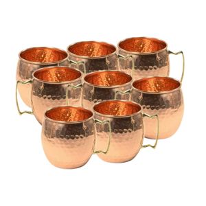 Mug en cuivre martelé fait main avec poignée en laiton, tasse vintage Moscow Mule en cuivre, fournisseur en gros pour cuisine et bar - Product Image 5