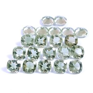 Lot en gros de pierres précieuses naturelles en améthyste verte, taille coussin carrée, facettées, calibrées, 11x11mm, pour la fabrication de bijoux - Product Image 1