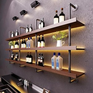 ชั้นวางไวน์ไม้จาโทบาแบบโมเดิร์นพร้อมไฟ LED - ขายส่งจากอินเดีย - Product Image 1